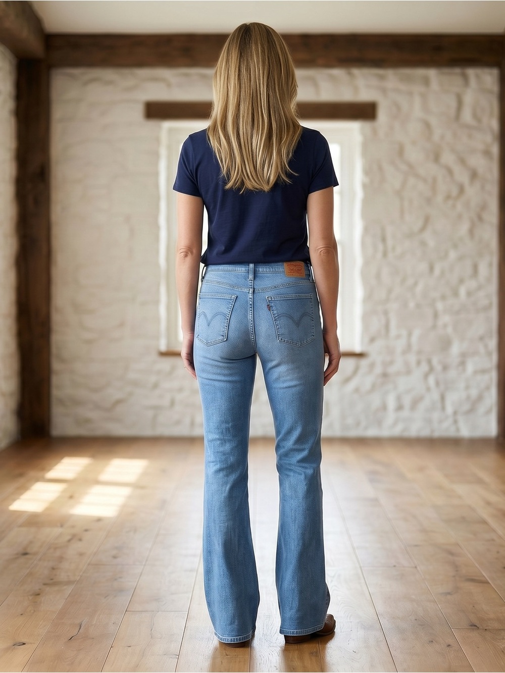 Levi's Classic Bootcut Light Blue Flare Jeans - Picture 2 of 2